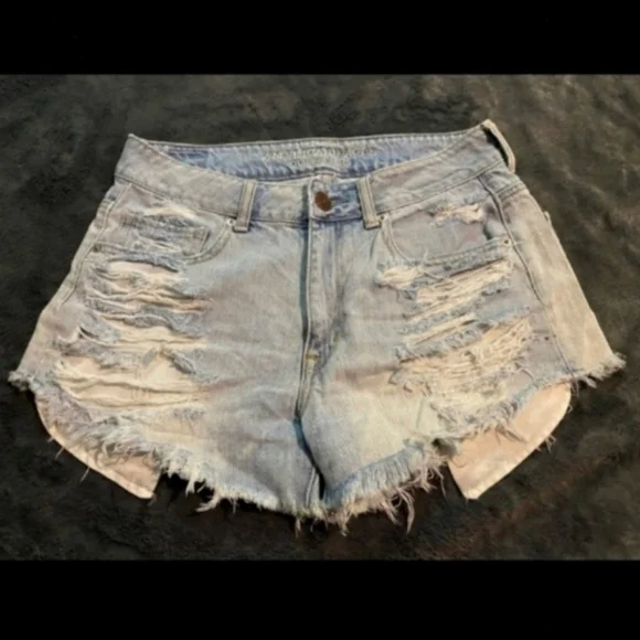 American Eagle HighRise Festival Shortie Jean Shorts Size 6